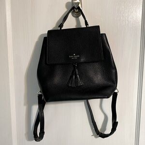 Kate Spade pebbled black backpack